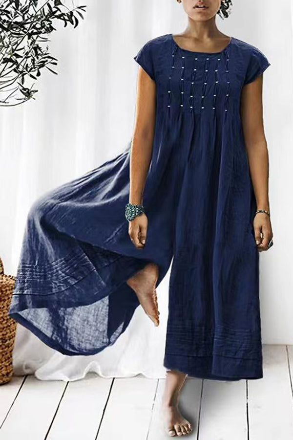Sian® | Eleganter Kurzarm-Jumpsuit für Damen