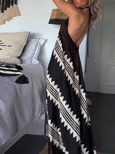 Sophie® | Langes A-Linien-Kleid mit Ethno-Print