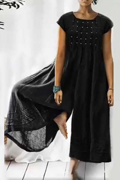 Sian® | Eleganter Kurzarm-Jumpsuit für Damen
