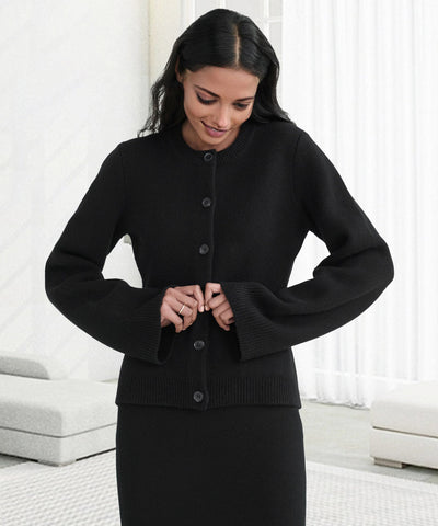 Heidi-Mode - Ultraweicher Kaschmir-Cardigan mit Knöpfen
