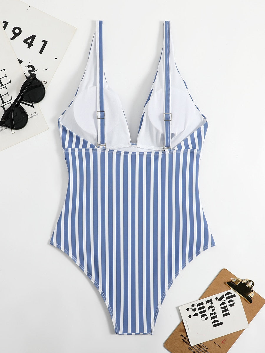 Ella® | Gestreifter Badeanzug