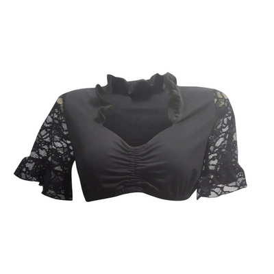 Damen Oktoberfest Bluse Dirndl | Halblang Transparent
