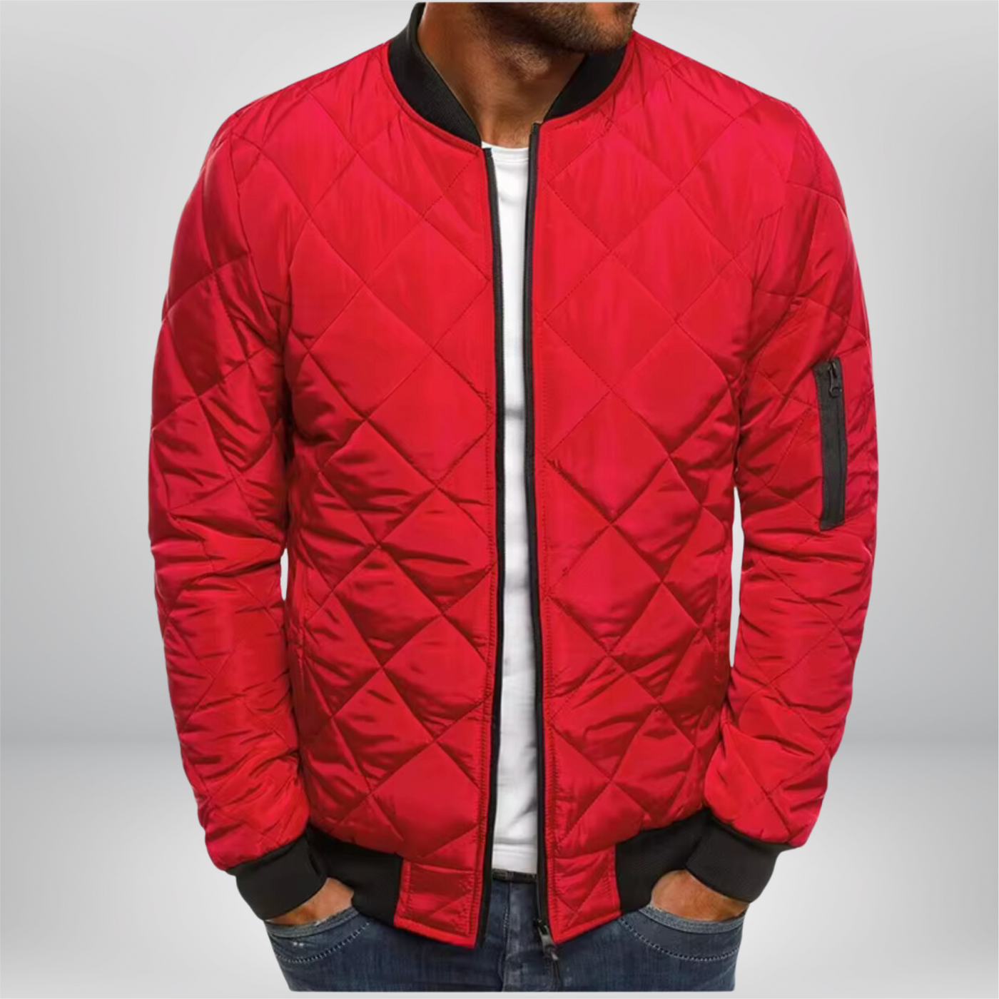 Gepolsterte Bomberjacke Männer