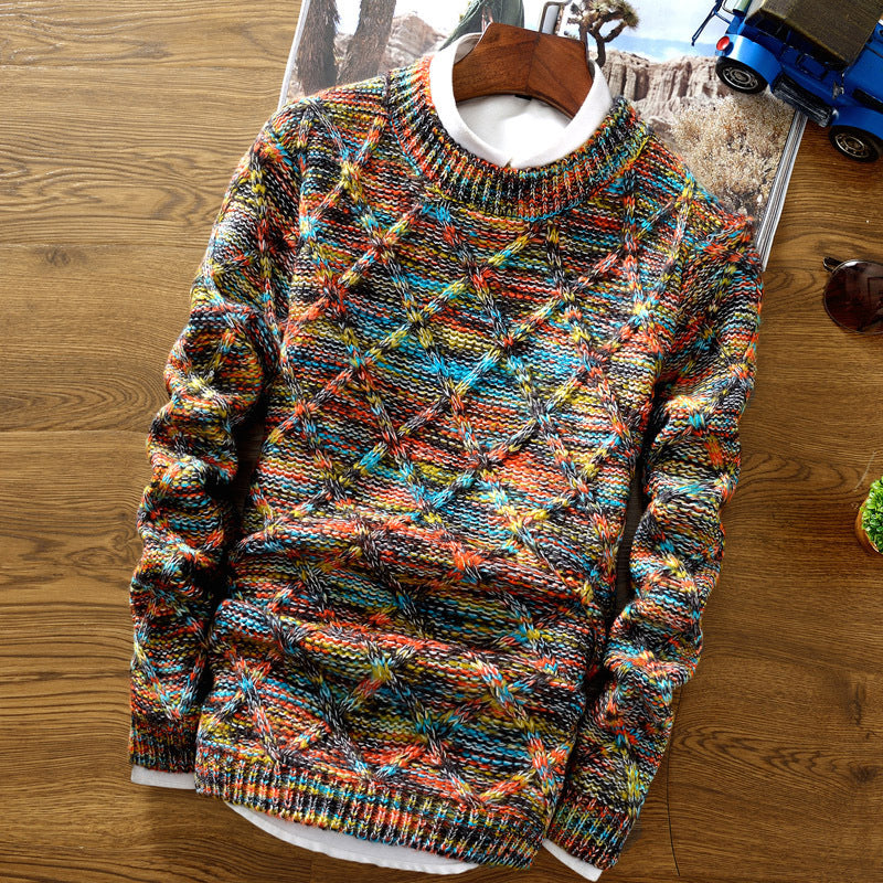 Pullover Herren Rundhals Bunt | Strick & Gemustert