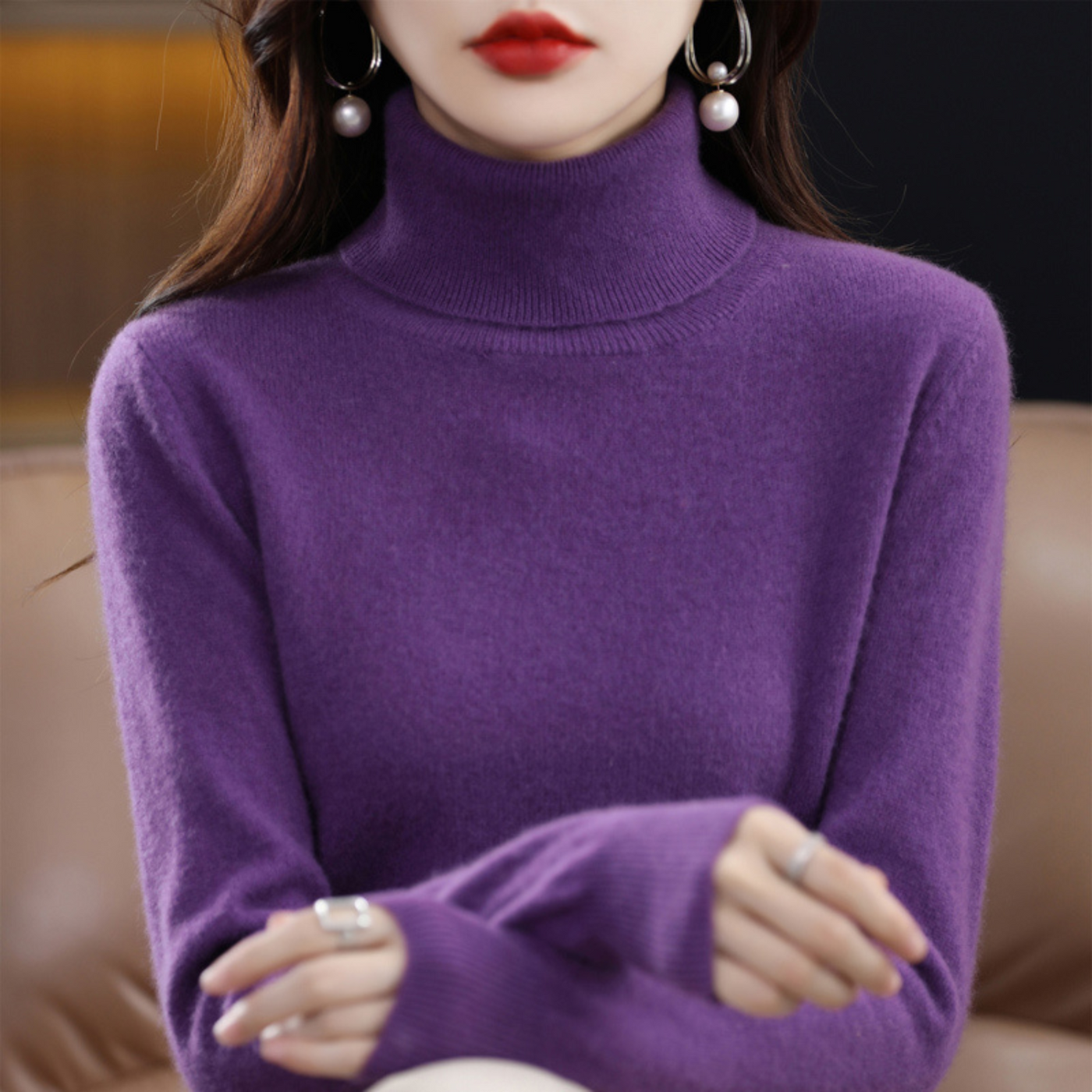 Ella | Luxuriöser Kaschmir Rollkragenpullover für Damen