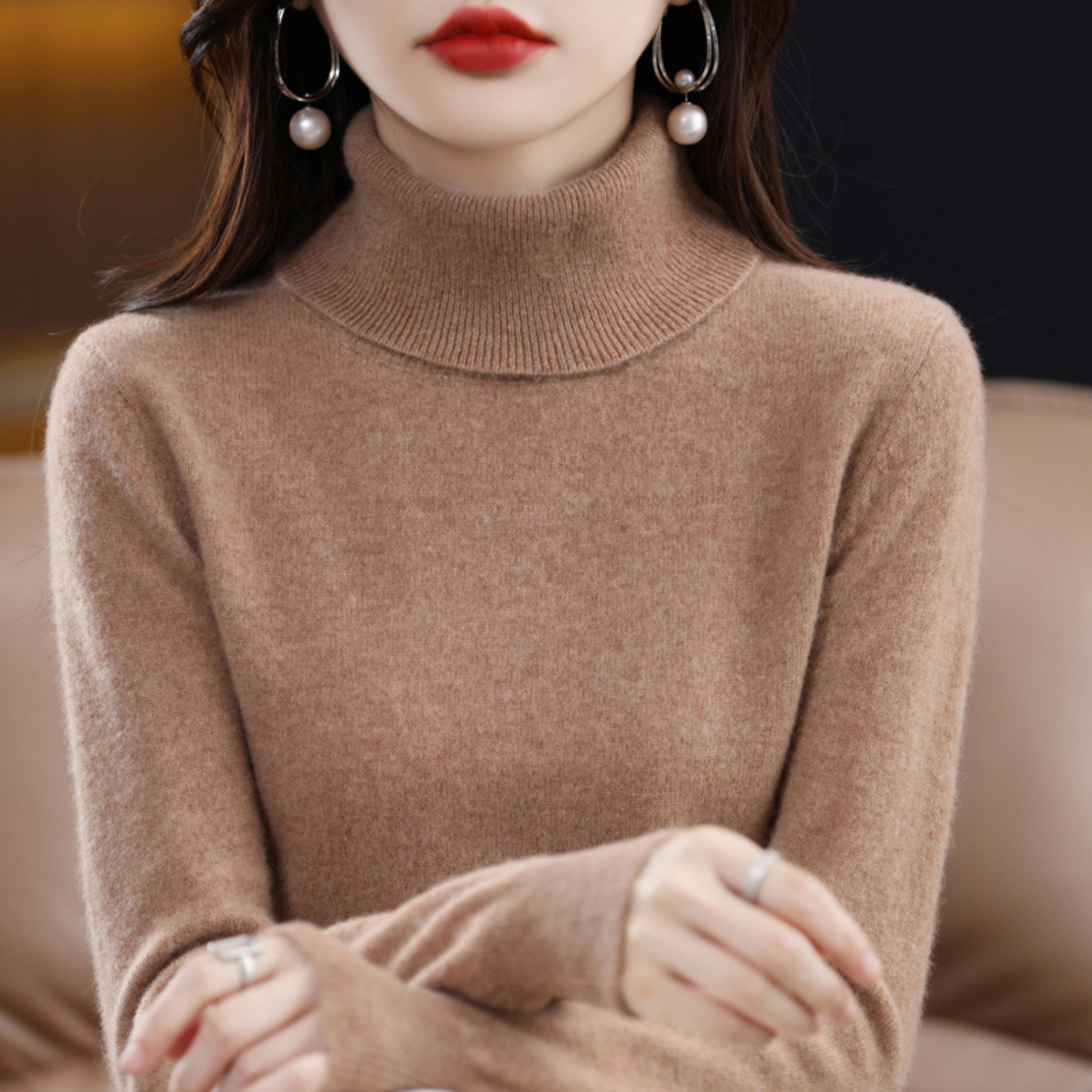 Ella | Luxuriöser Kaschmir Rollkragenpullover für Damen