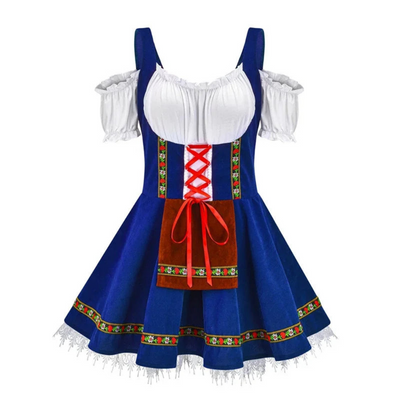 Damen Mini Dirndlkleid in Kurzform | Trachtenkleid mit klassischen Elementen