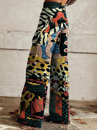 Lara – Weit geschnittene Damenhose im Art-Design