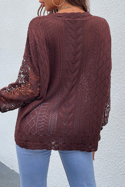 Stylischer Hollow Out Pullover für Damen