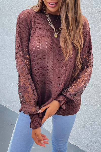 Stylischer Hollow Out Pullover für Damen