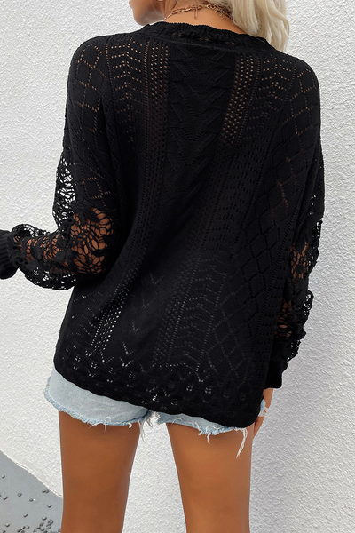 Stylischer Hollow Out Pullover für Damen