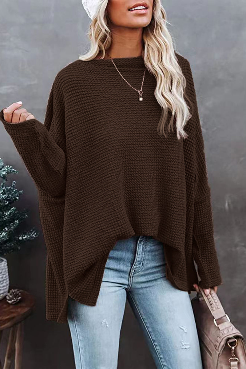 Trendy Off-Shoulder Pullover in Übergröße für Damen