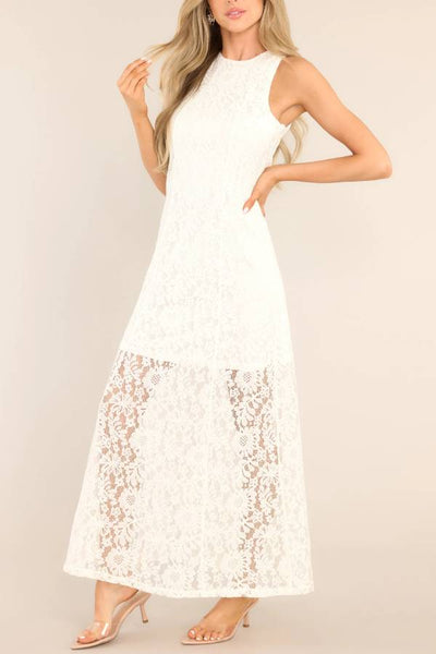 Celia® | Weißes Spitzen-Maxikleid mit unwiderstehlichem Charme