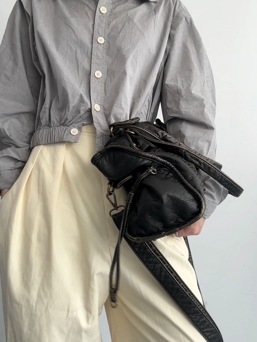 Retro Leder Tote Tasche