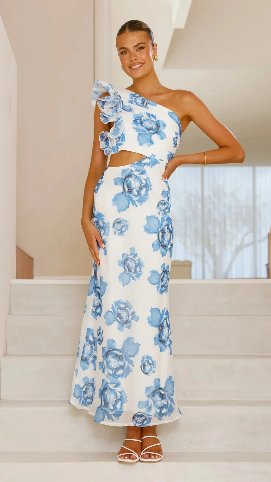 Dorothy – Ärmelloses Maxikleid mit Blumenmuster