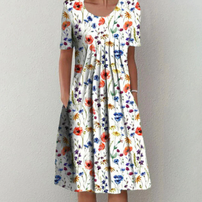 Damen Verspieltes Bedrucktes Kleid | Midi