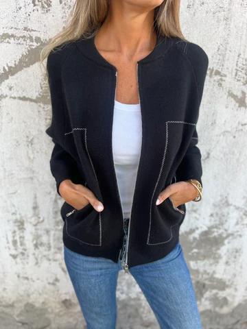 Elegante Strickjacke | Lässiger Schnitt & Reißverschluss | Zeitlos & Komfortabel