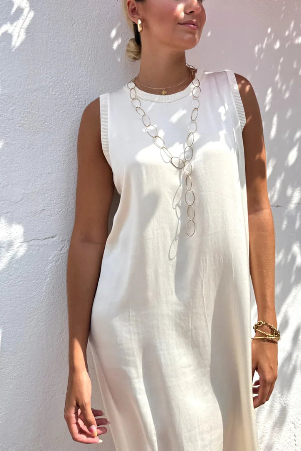 Elizabeth® | Satin-Midikleid mit Nahtdetail