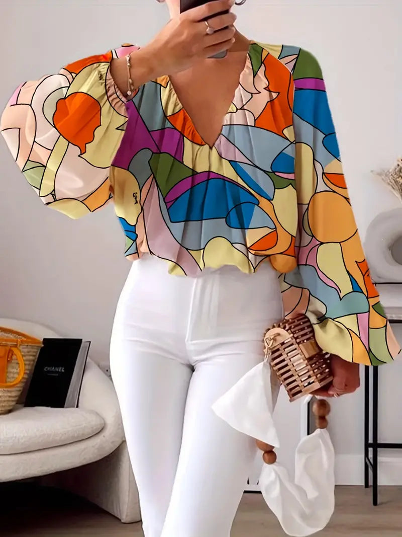 Franziska | Mehrfarbig Bluse