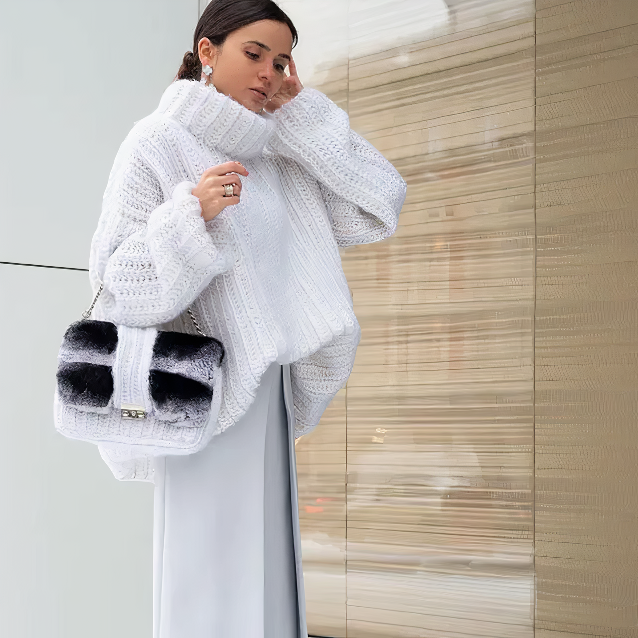 Übergroßer Strickpullover für Damen