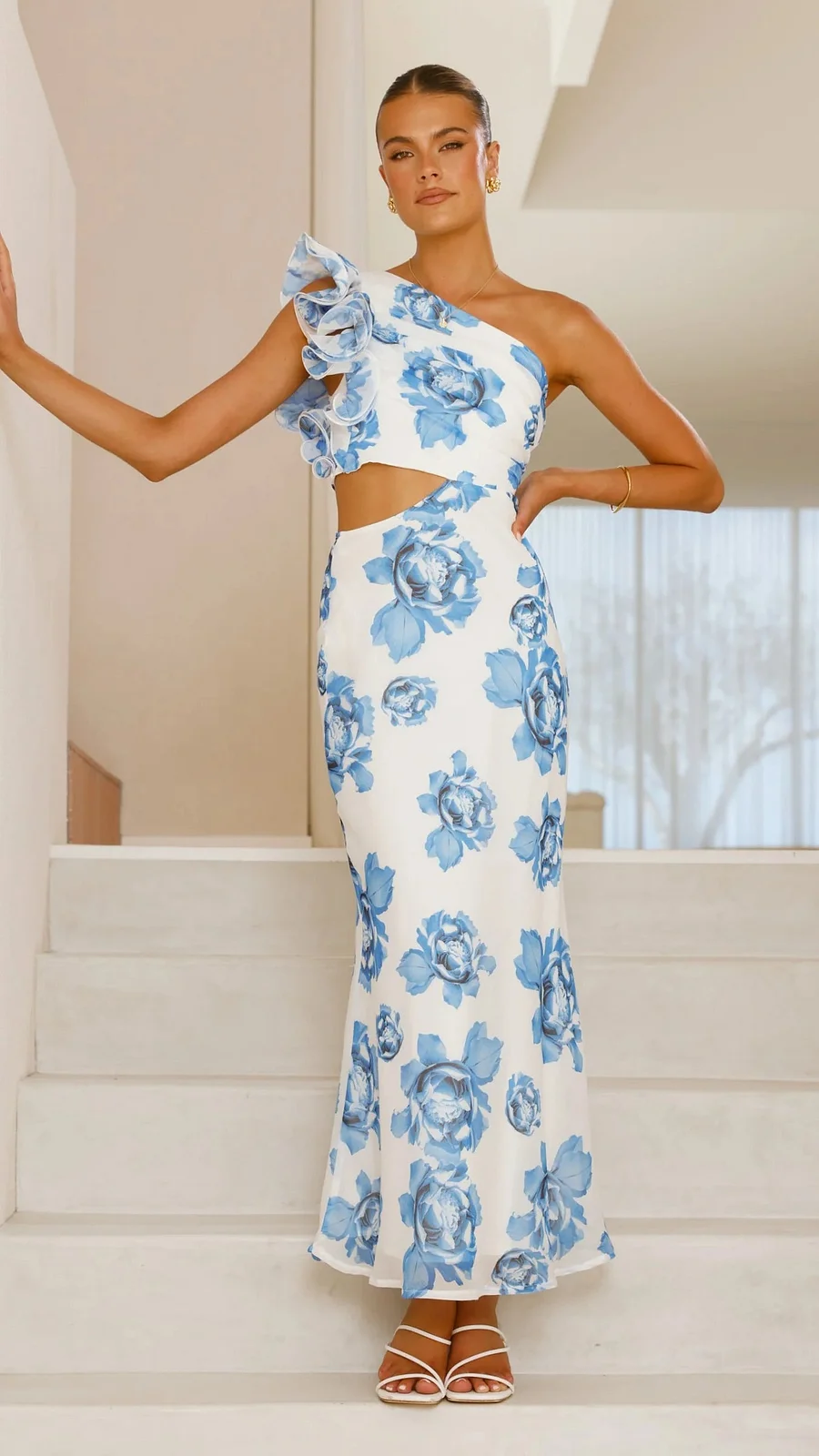 Dorothy – Ärmelloses Maxikleid mit Blumenmuster