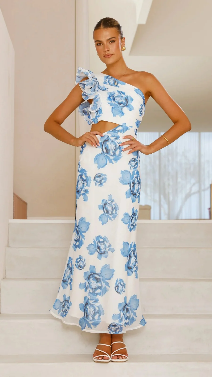 Dorothy – Ärmelloses Maxikleid mit Blumenmuster