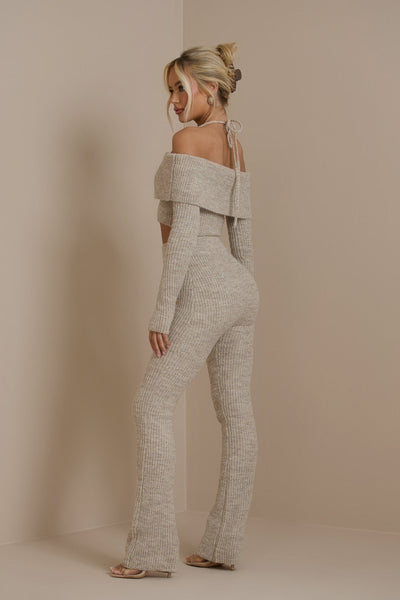Schulterfreies Strick-Set | Feminine Eleganz & Komfort | Figurbetonter Schnitt