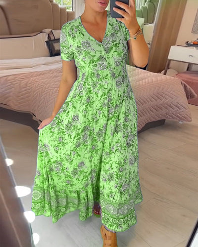 Gilda® | Kleid mit Blumendruck und V-Ausschnitt (Frühlingsangebot)