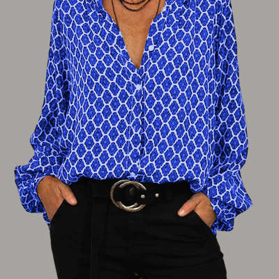 Oona® | Elegante bedruckte Bluse