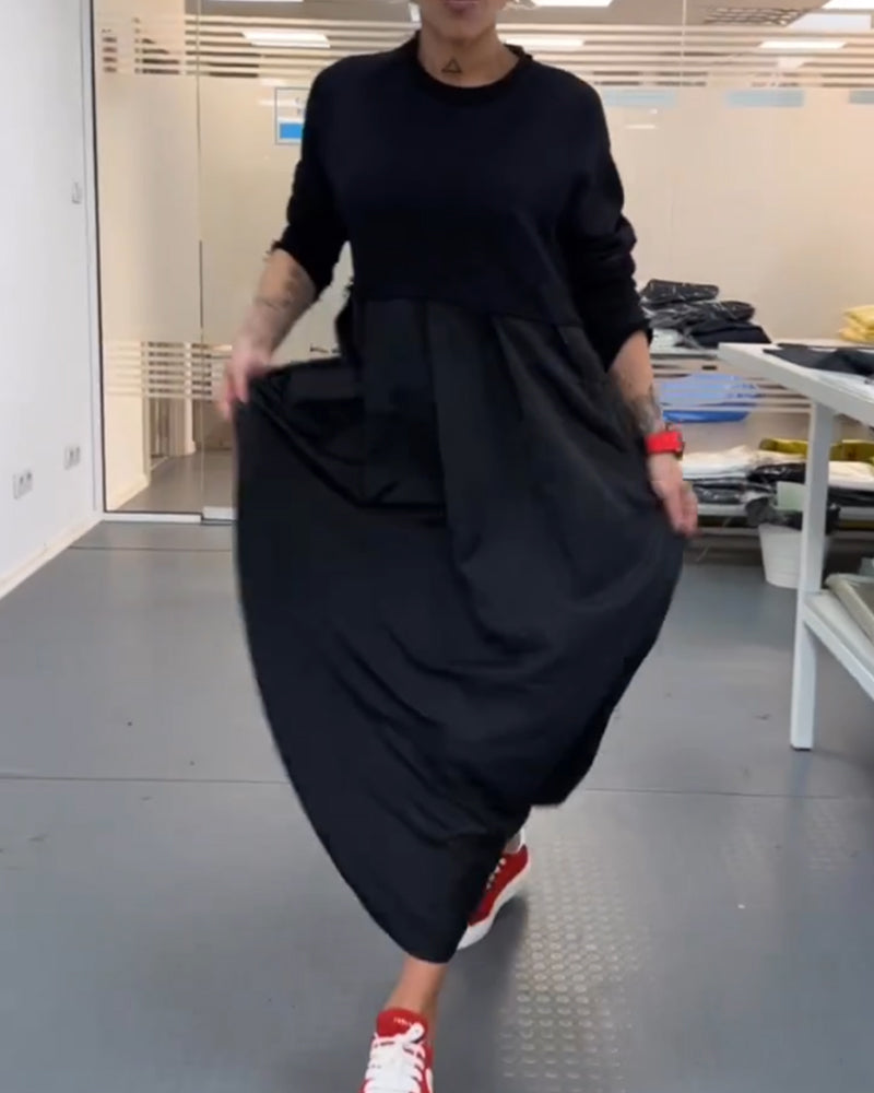 Olive® | Lässiges Popeline-Kleid mit langen Ärmeln