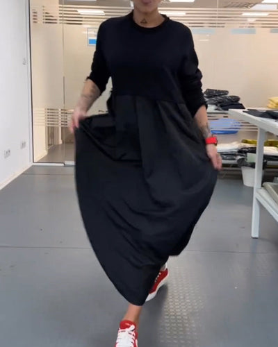 Olive® | Lässiges Popeline-Kleid mit langen Ärmeln