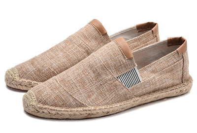 Frederica - Stilvolle handgemachte Leinwandstrohschuhe - Sommer-Chic