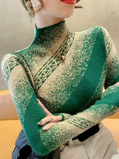 Mayla - eleganter gestreifter strickpullover