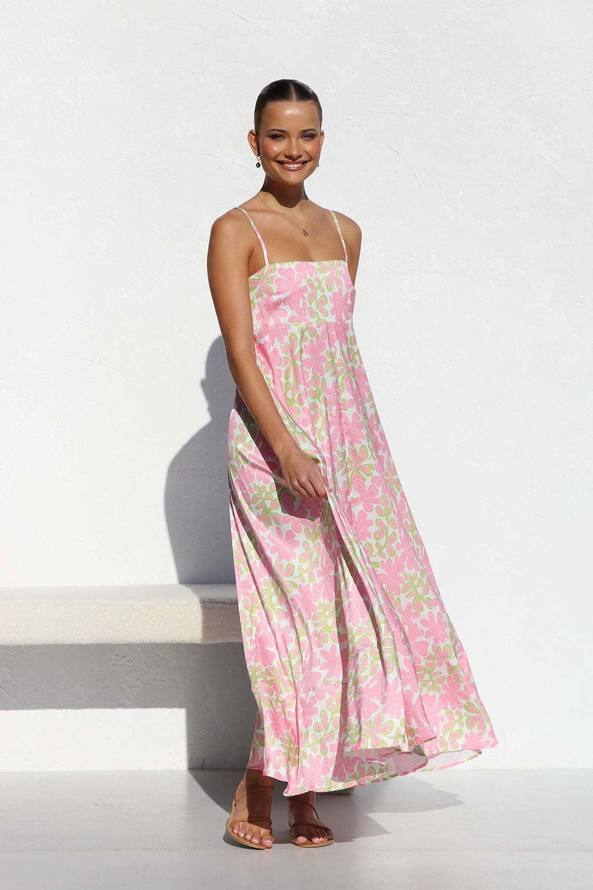 Maxikleid mit Trägern | Eleganter Schnitt | Fließende Silhouette