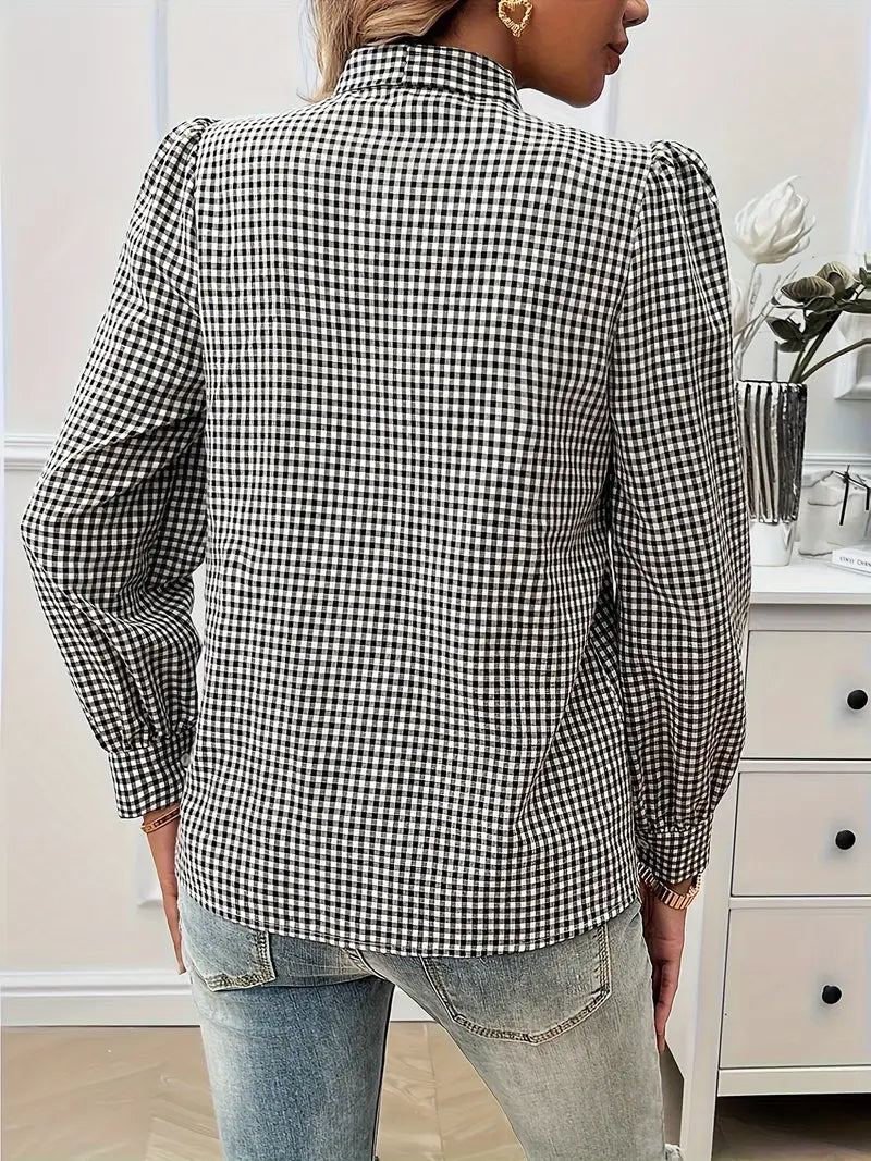 Liv - baumwollbluse mit schleife