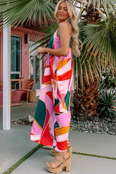 Hannah® | Ärmelloses Slip-Maxikleid mit Boho-Print