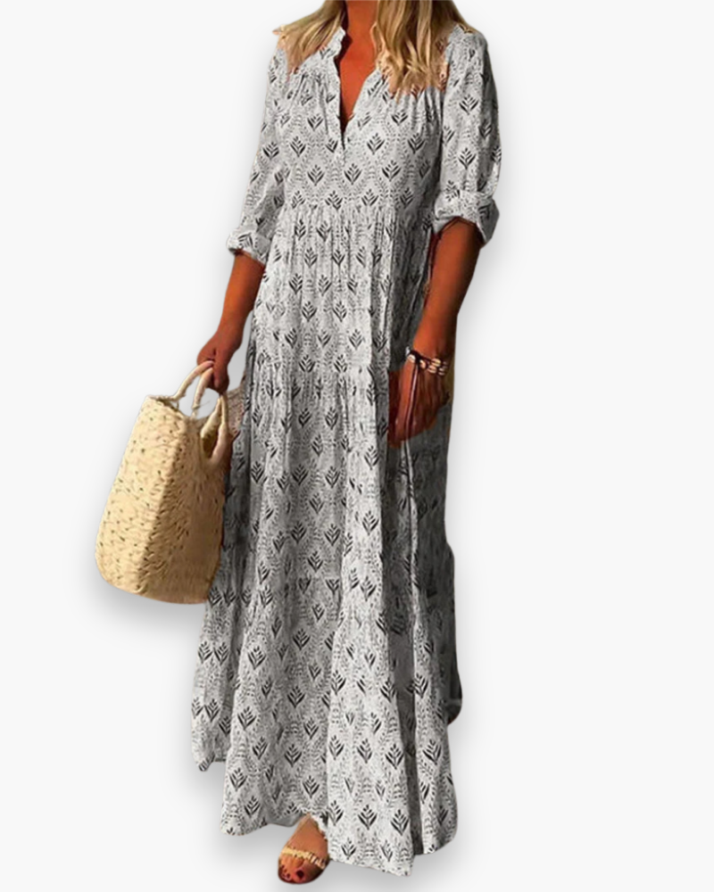 Damen Elegantes Maxi Kleid | Boho Abendkleid