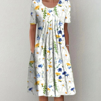 Damen Verspieltes Bedrucktes Kleid | Midi