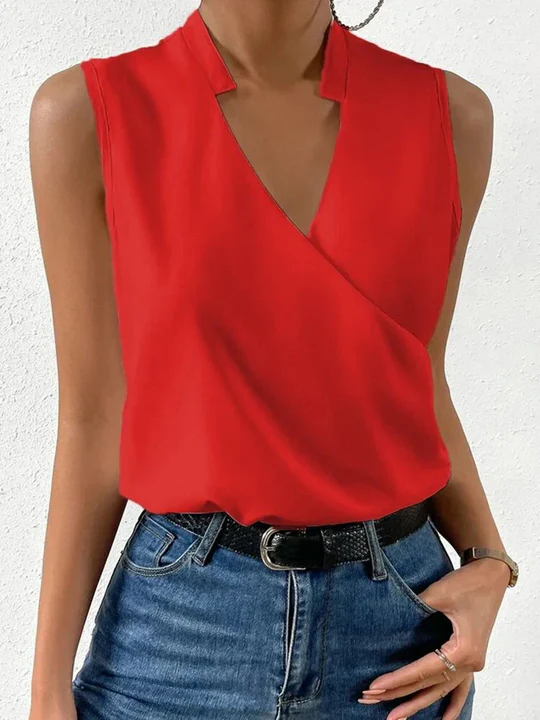 Miriam | Elegante Ärmellose Damenbluse