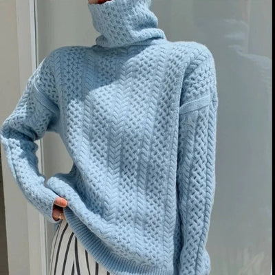Nina | Luxuriöser Kaschmir-Rollkragenpullover mit Karomuster