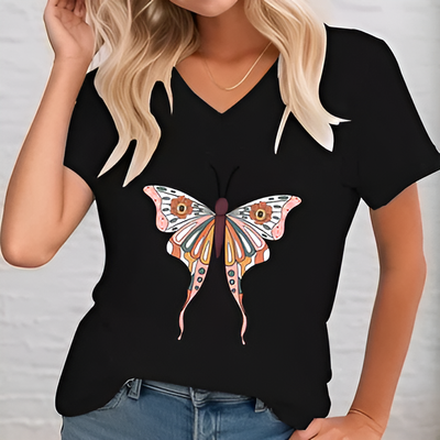 Angelika | Gedruckte Bluse mit V-Ausschnitt
