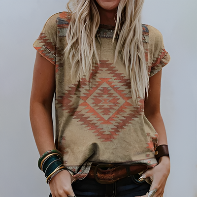 Karin | Vintage-Print Top
