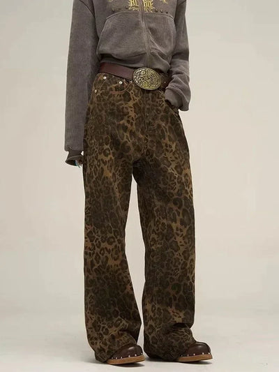 Bianca – Furchtlose Damen-Jeans mit Leopardenmuster