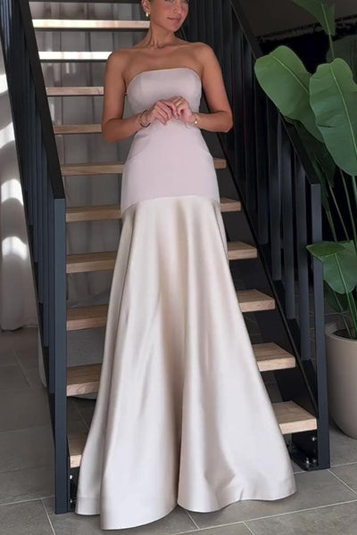 Sophia® | Elegantes, trägerloses, ausgestelltes langes Kleid