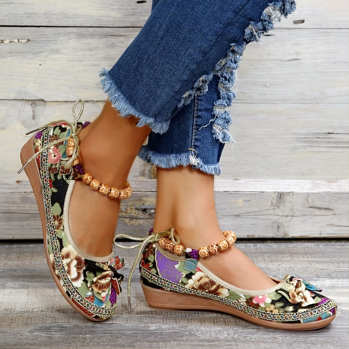 Zora® | Bequeme Schuhe mit Blumendruck