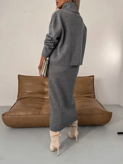 Claudia | Kleid mit passendem Rollkragenpullover