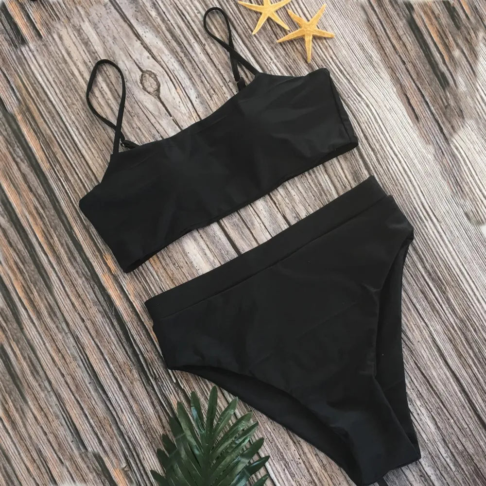 Erika® | Stilvoller, gepolsterter Badeanzug mit hoher Taille