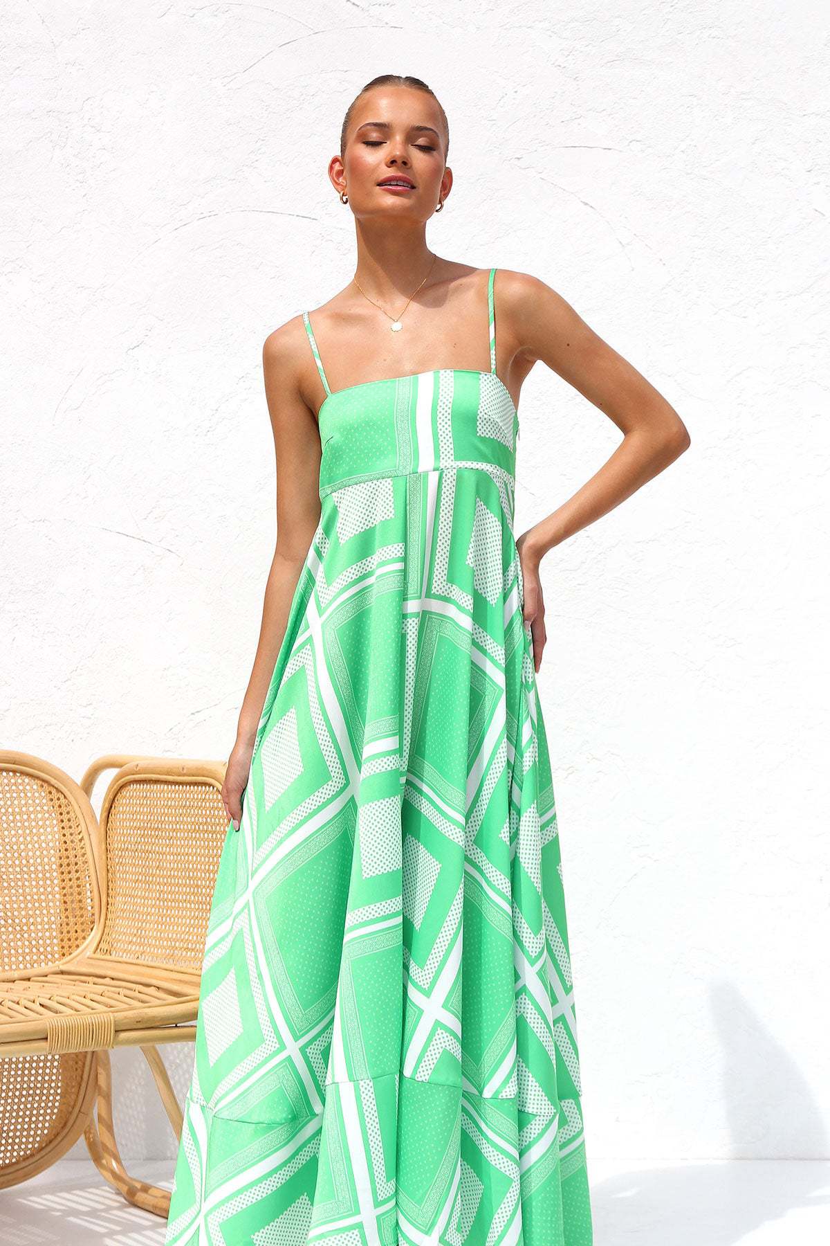 Maxikleid mit Trägern | Eleganter Schnitt | Fließende Silhouette