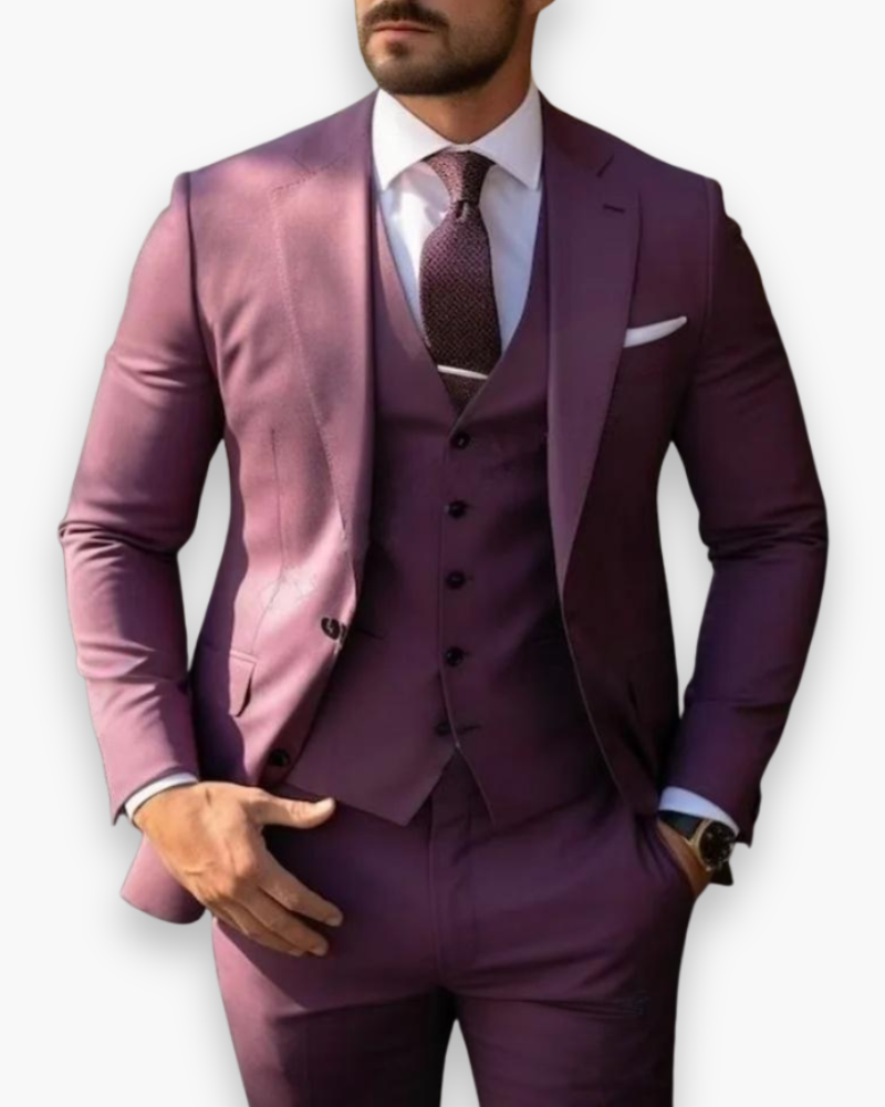 Herren Anzug 3-teilig Slim Fit | Klassisch & Elegant für Hochzeitsgäste