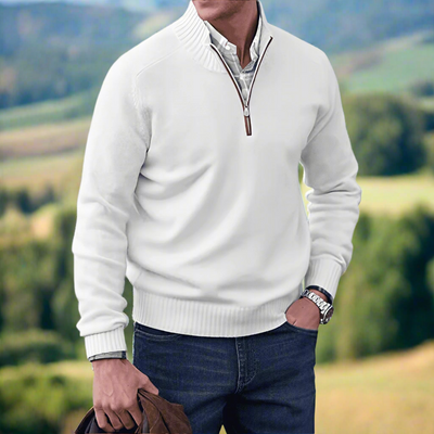 Hubert | Kaschmir Pullover mit Reißverschluss